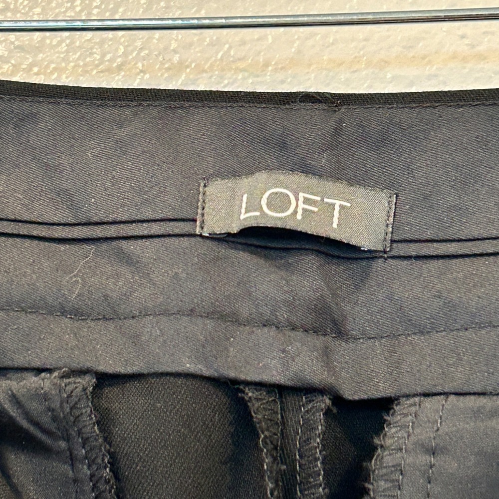 LOFT Marisa Trousers Black Straight Leg Career Pants Womens Size 6‎ - Picture 7 of 12